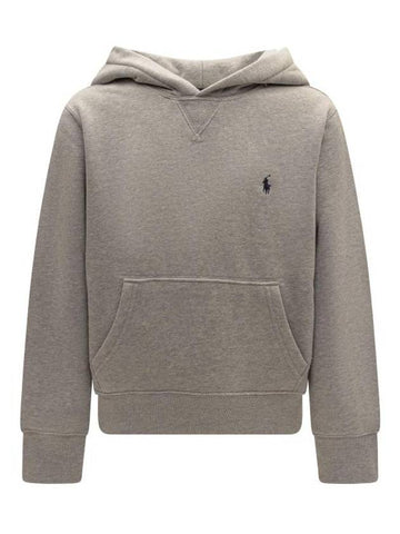 Kids Embroidered Logo Hoodie Grey - POLO RALPH LAUREN - BALAAN 1