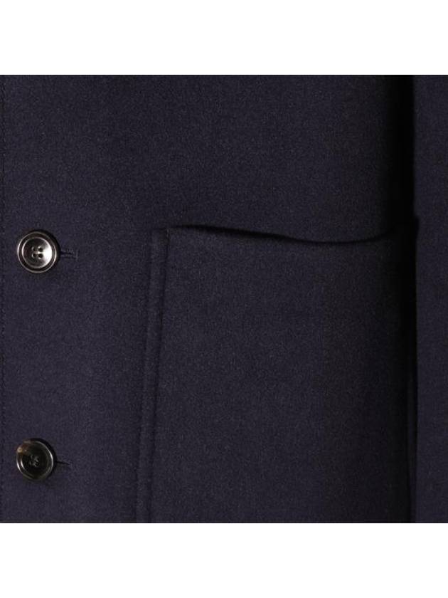 Pocket Patch Wool Blend Jacket Navy - AMI - BALAAN 7