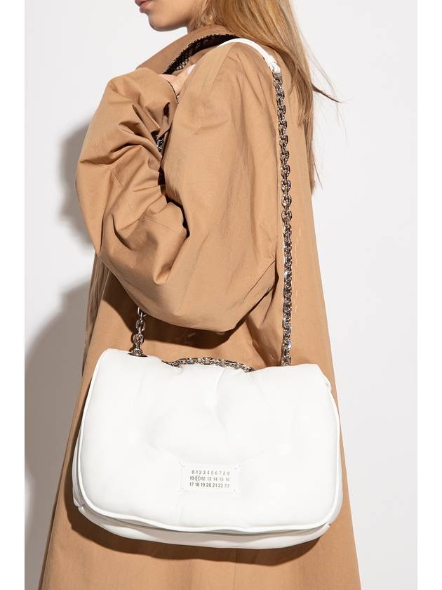 Glam Slam Puffer Leather Chain Shoulder Bag White - MAISON MARGIELA - BALAAN 3