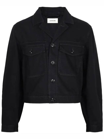 Workwear Collar Trucker Jacket Black - LEMAIRE - BALAAN 2