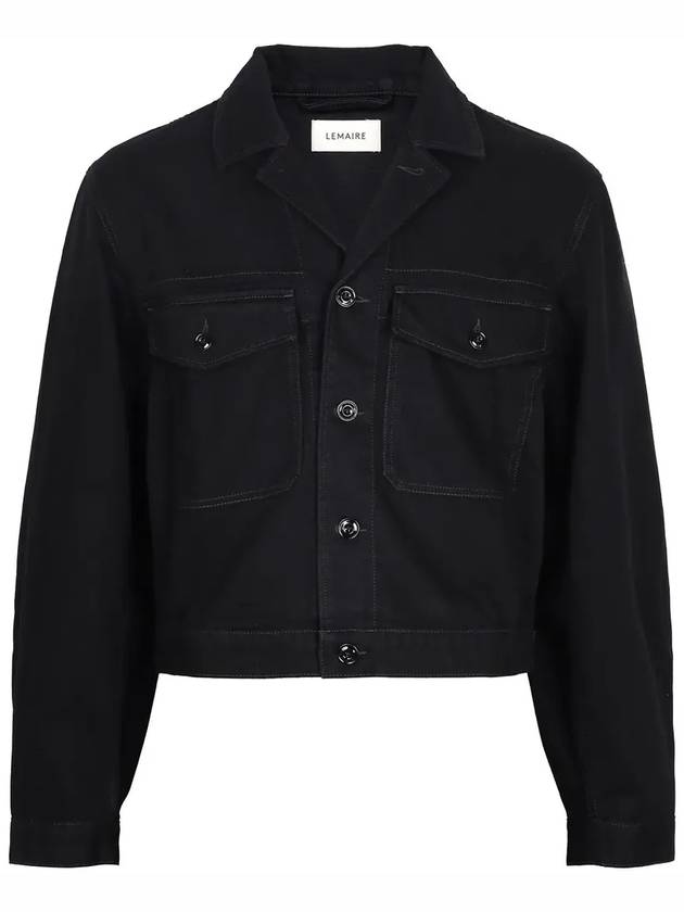 Workwear Collar Trucker Jacket Black - LEMAIRE - BALAAN 4