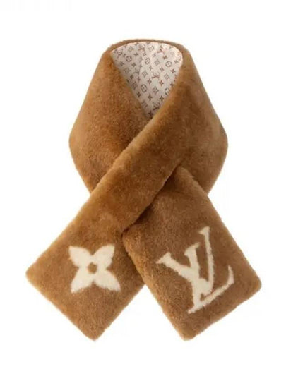 Monogram Shearling Scarf Camel - LOUIS VUITTON - BALAAN 2