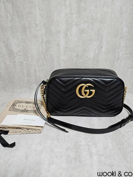 GG Marmont Matelasse Small Chain Shoulder Bag Black - GUCCI - BALAAN 2