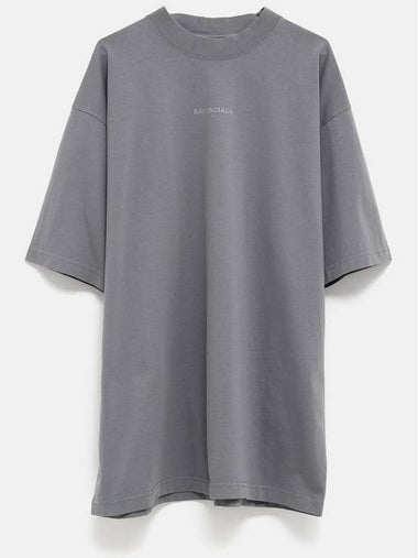 Reflective Logo Oversized T-Shirt for Men - BALENCIAGA - BALAAN 1