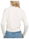 Embroidered Logo Wool Knit Top White - PATOU - BALAAN 5