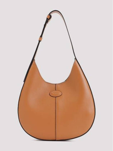 DI Logo Debossed Shoulder Bag Brown - TOD'S - BALAAN 1