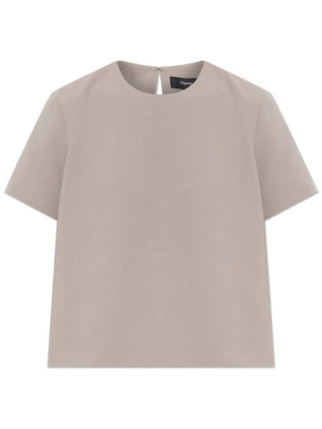 Theory Top With A Round Neckline, Women's, Grey - THEORY - BALAAN 1