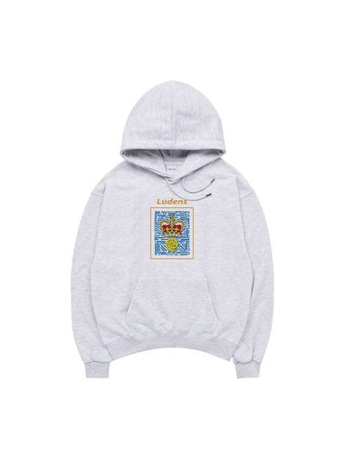 Crown Logo Hoodie Melange Grey - TABB LUDENS - BALAAN 1