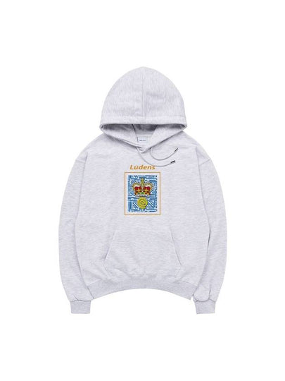 Crown Logo Hoodie Melange Grey - TABB LUDENS - BALAAN 2