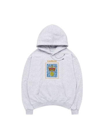 Crown Logo Hoodie Melange Grey - TABB LUDENS - BALAAN 1