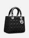 Cannage Lambskin Medium Lady Tote Bag Black - DIOR - BALAAN 3