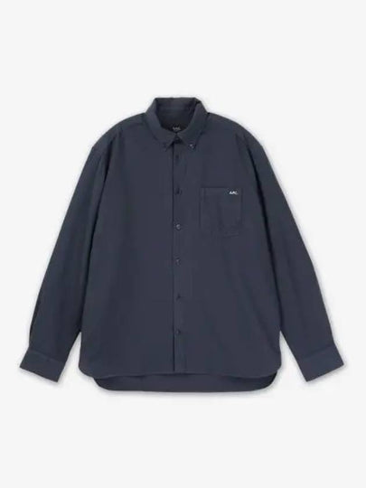 Mateo Logo Long Sleeve Shirt Steel Blue - A.P.C. - BALAAN 2