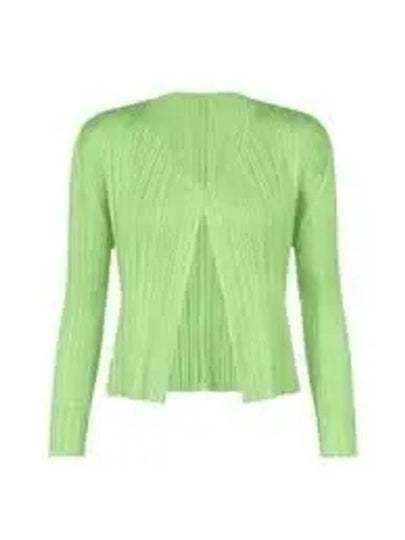 New Colorful Basic 4 Pleated Open Cardigan Light Green - ISSEY MIYAKE - BALAAN 2