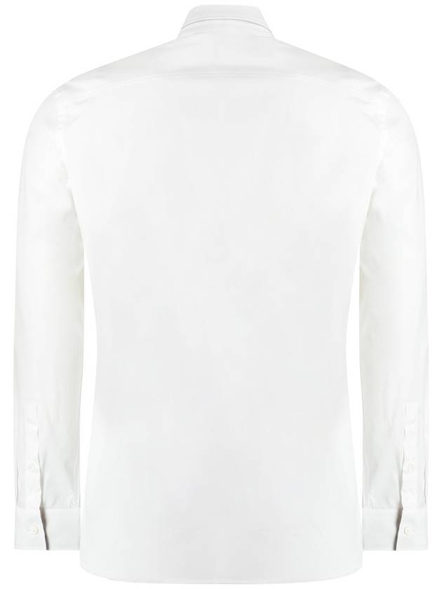 Plain Cotton Long Sleeve Shirt White - BURBERRY - BALAAN 3