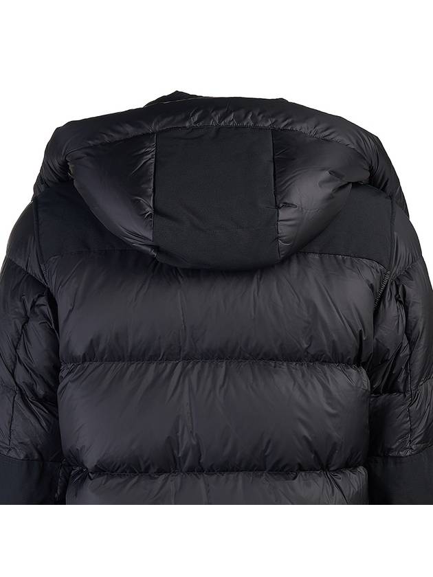 Logo Patch Hooded Down Padding Black - BURBERRY - BALAAN 10