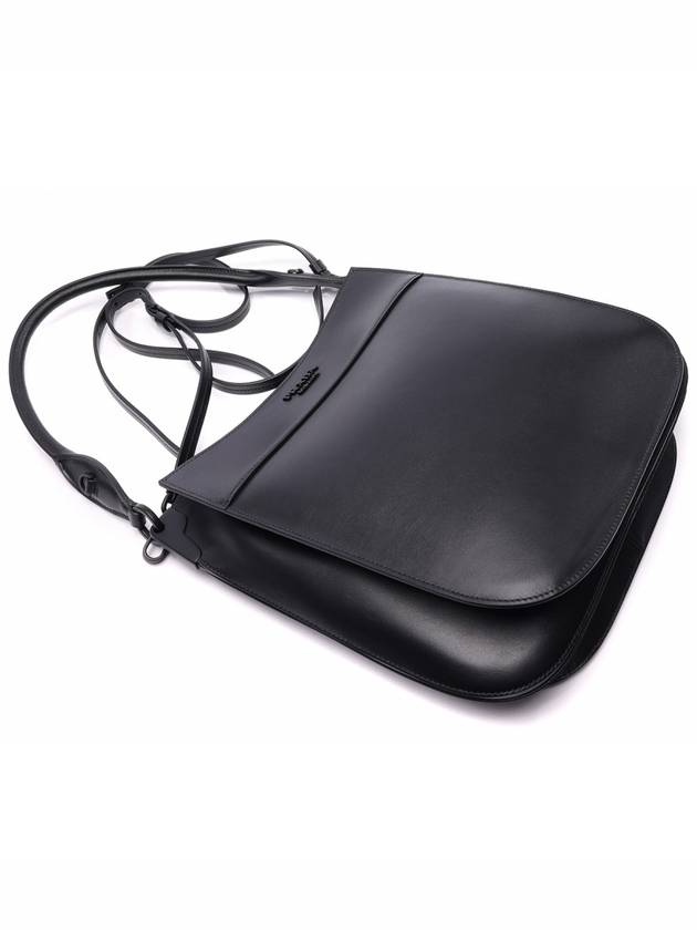 Margit Leather Hobo Shoulder Bag Black - PRADA - BALAAN 6