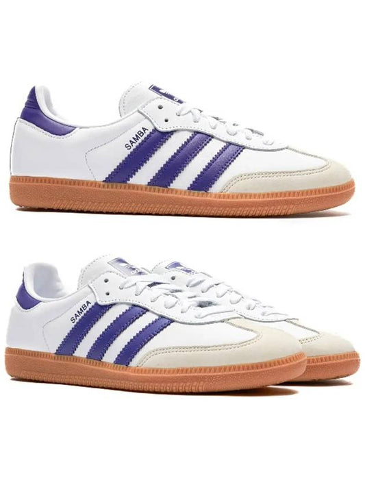 Samba OG Leather Low Top Sneakers Purple Cloud White - ADIDAS - BALAAN 2