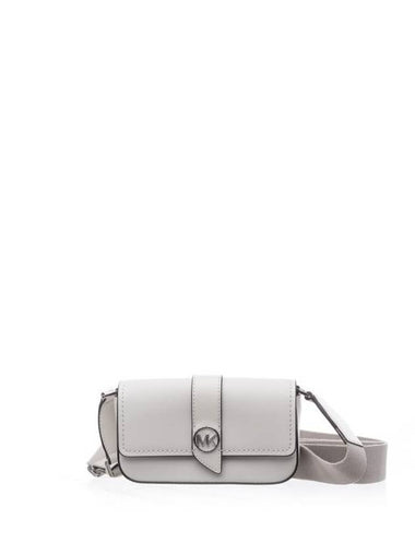 Greenwich Extra Small Saffiano Leather Sling Cross Bag White - MICHAEL KORS - BALAAN 1