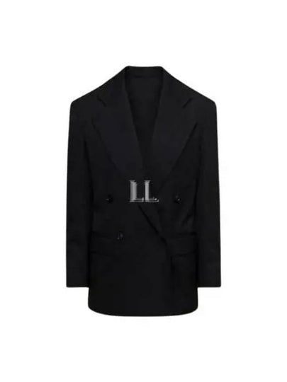 Grain De Poudre Blazer Jacket Black - BOTTEGA VENETA - BALAAN 2