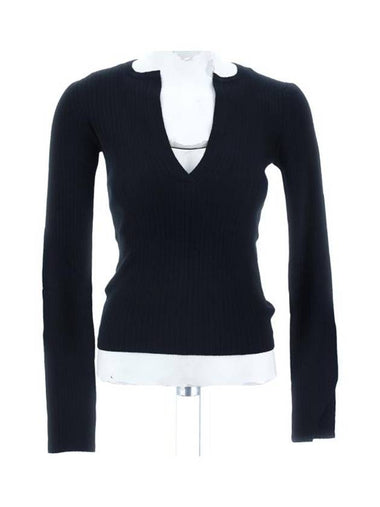 Urlo V-Neck Knit Top Black - MAX MARA - BALAAN 1