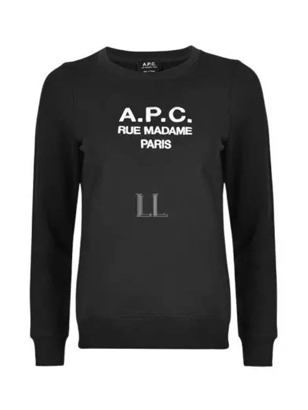 Women's TINa Logo Sweat Sweatshirt Black - A.P.C. - BALAAN 2