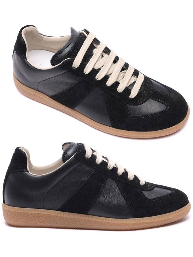 Replica Calfskin Low Top Sneakers Black - MAISON MARGIELA - BALAAN 3