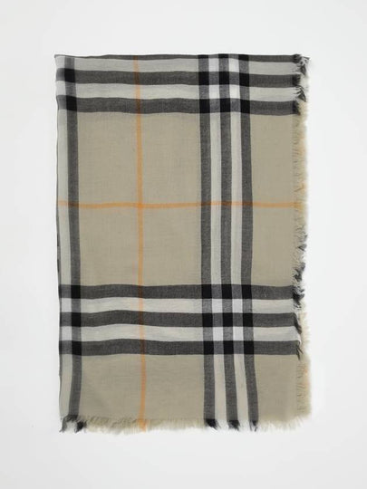 Checked Wool Scarf Green - BURBERRY - BALAAN 2