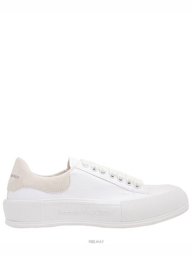 Deck Lace-up Plimsoll Low-top Sneakers White - ALEXANDER MCQUEEN - BALAAN 2