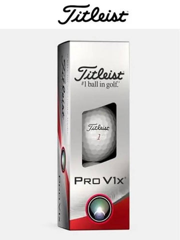 2023 Pro V1x Golf Ball White 3 Piece 1 Row Pieces - TITLEIST - BALAAN 1