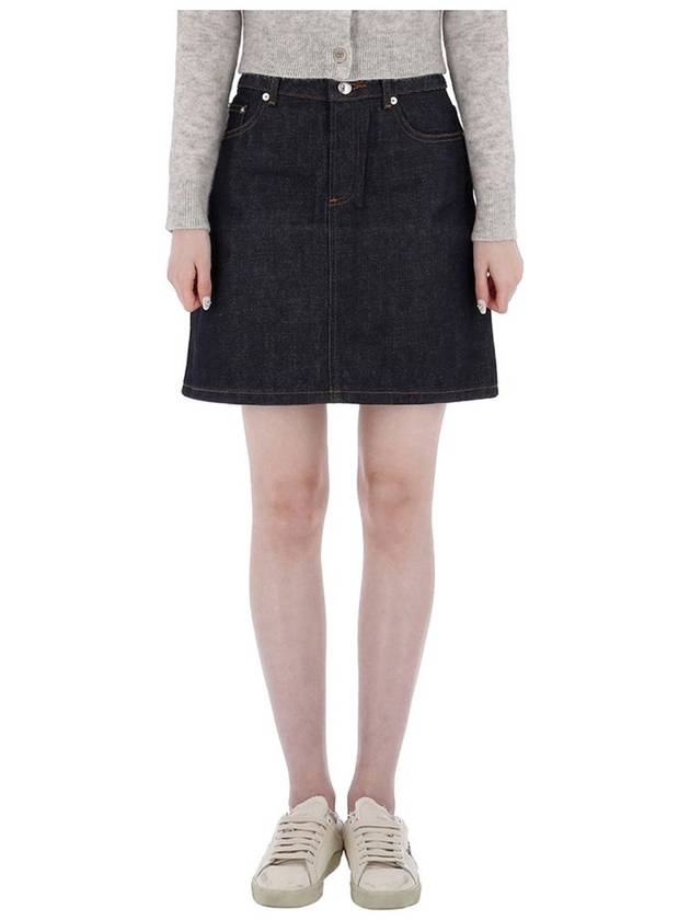 Women's Jupe Standard Denim H-Line Skirt - A.P.C. - BALAAN 3