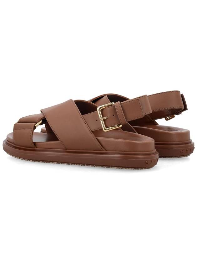 Fussbet Leather Sandals Brown - MARNI - BALAAN 5