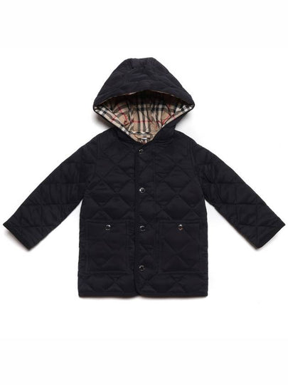 Kids Diamond Quilted Padding Black - BURBERRY - BALAAN 2