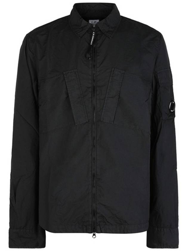 Taylon L Zipped Long Sleeve Shirt Black - CP COMPANY - BALAAN 3