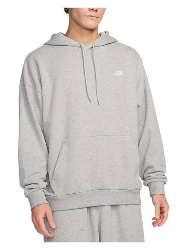 Club Fleece Oversized French Terry Pullover Hoodie Dark Grey Heather - NIKE - BALAAN 1