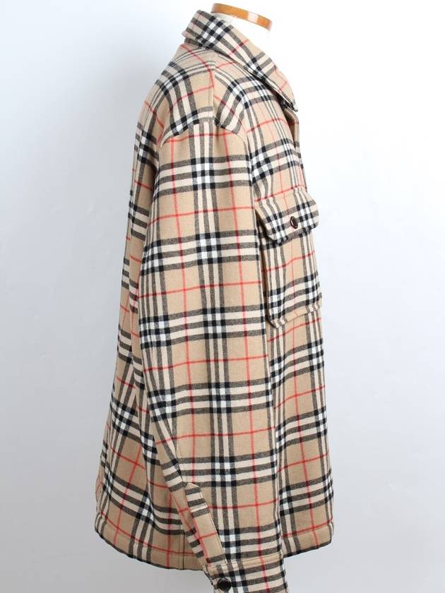 Checked Wool Overshirt XL - BURBERRY - BALAAN 5