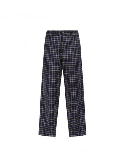 Check Straight Pants Blue Marine - MARNI - BALAAN 2