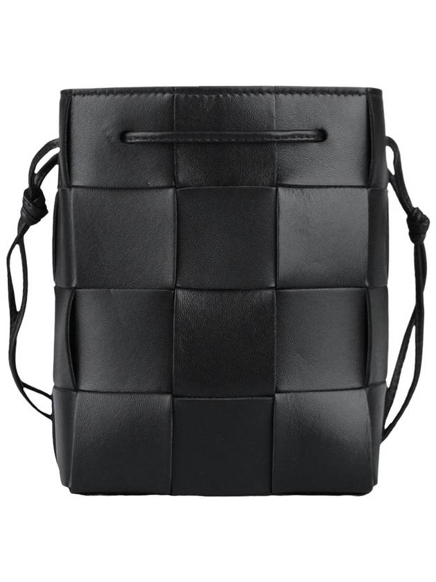 Intrecciato Cassette Small Bucket Bag Black - BOTTEGA VENETA - BALAAN 3