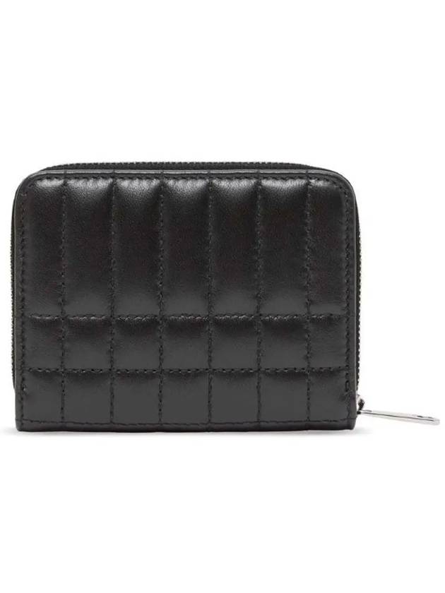 Lola Quilted Zip Round Coin Card Wallet Black - BURBERRY - BALAAN 3