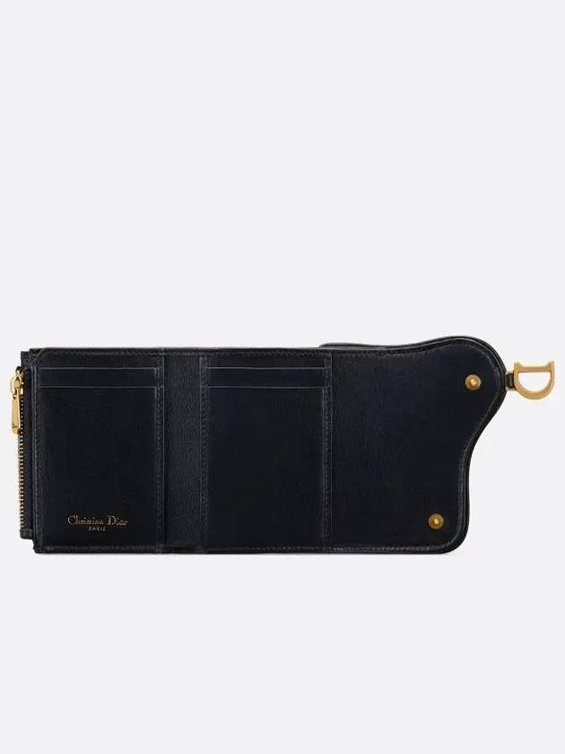 Saddle Lotus Wallet Blue  Oblique Jacquard - DIOR - BALAAN 5