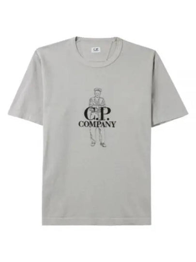 1020 Jersey British Sailor Short Sleeve T-Shirt Grey - CP COMPANY - BALAAN 2