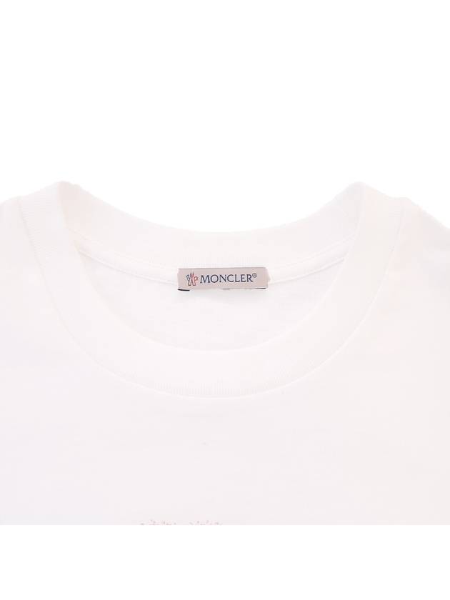 Women's Logo Short Sleeve TShirt White 8C00014829HP 001 - MONCLER - BALAAN 4