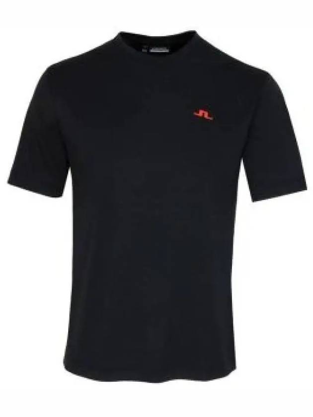 Ade Logo Print Short Sleeve T-Shirt Black - J.LINDEBERG - BALAAN 2