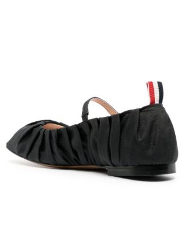 Silk Taffeta Thom John Ruched Ballerina Black - THOM BROWNE - BALAAN 4