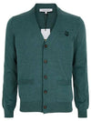 Bold Fox Head Patch Regular Cardigan Evergreen - MAISON KITSUNE - BALAAN 2