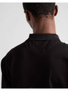 Triangle Logo Cotton Short Sleeve Polo Shirt Black - PRADA - BALAAN 4