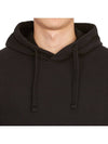 Logo Patch Brushed Cotton Hoodie Black - STONE ISLAND - BALAAN 7