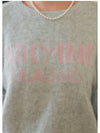 Women's Balmi Logo Round Neck Hair Knit Light Gray - MICANE - BALAAN 3