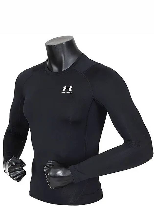 Men's Heat Gear Compression Long Sleeve T-Shirt Black - UNDER ARMOUR - BALAAN 3