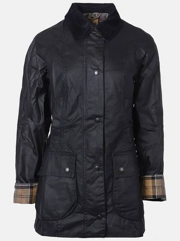 Beadnell Wax Zip-up Jacket Dark Navy - BARBOUR - BALAAN 3