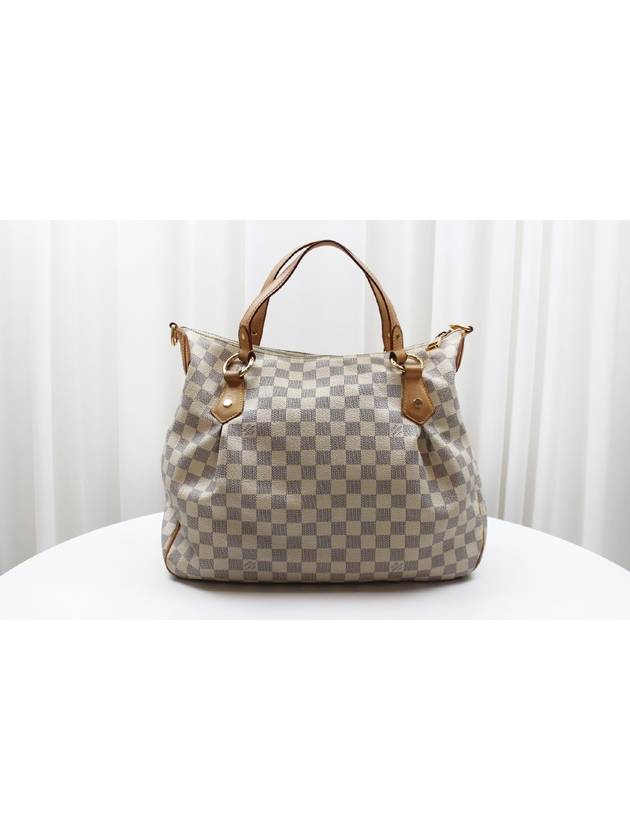 Damier Azur Evora MM Tote Shoulder Bag N41133 - LOUIS VUITTON - BALAAN 4